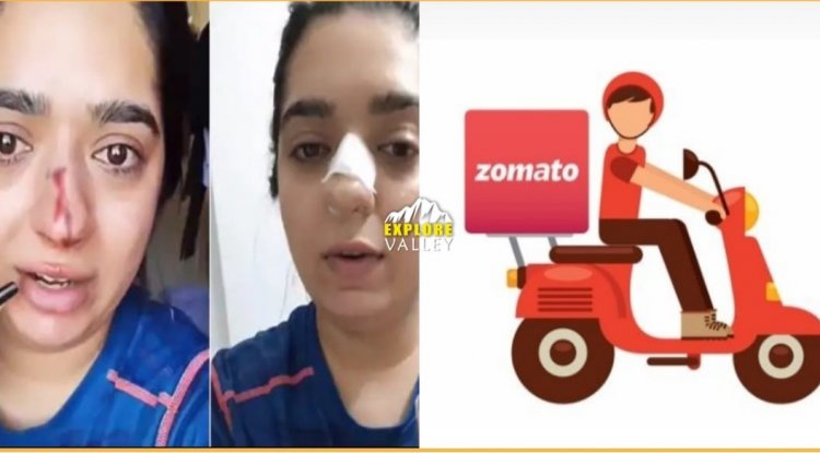 Zomato Delivery boy allegedly hit a woman