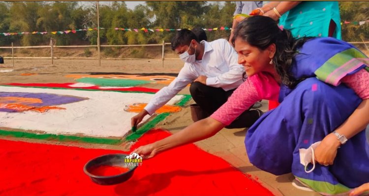 Color Sand Art organised by DC Cachar at Annapurna Ghat, Dudhpatil
