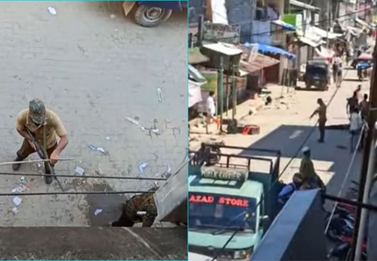 A Brawl between police and merchant over curfew restrictions at Bhanga Bazar; "Constables didn't fire, got attacked by dao" says Karimganj SP.