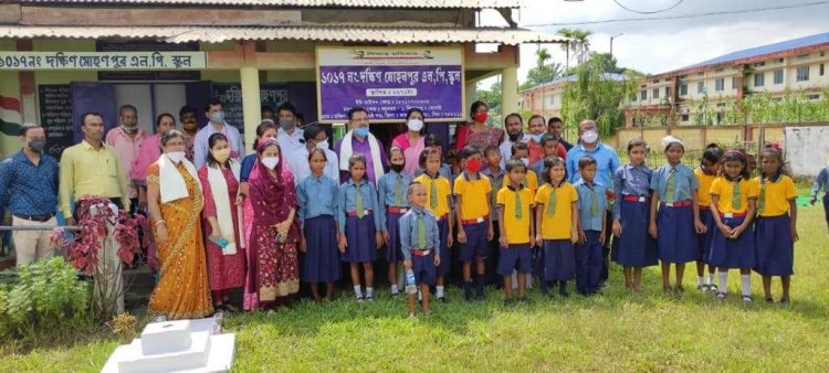 DC Cachar Keerthi Jalli visited school and inaugurated a library on the occasion of "National Library Day".