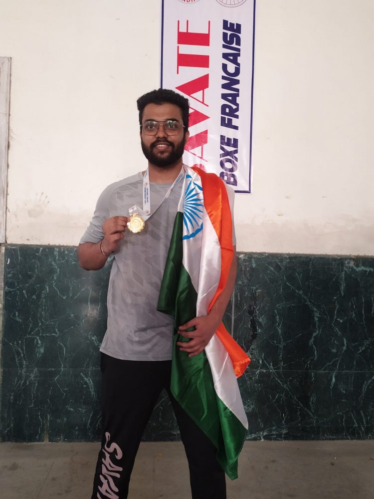 Silchar Boy wins SAI's National Level tournament in Martial Art, Arkajyoti Roy Choudhury clinches Gold medal in SAVATE form held at Hanyana in his very first attempt.