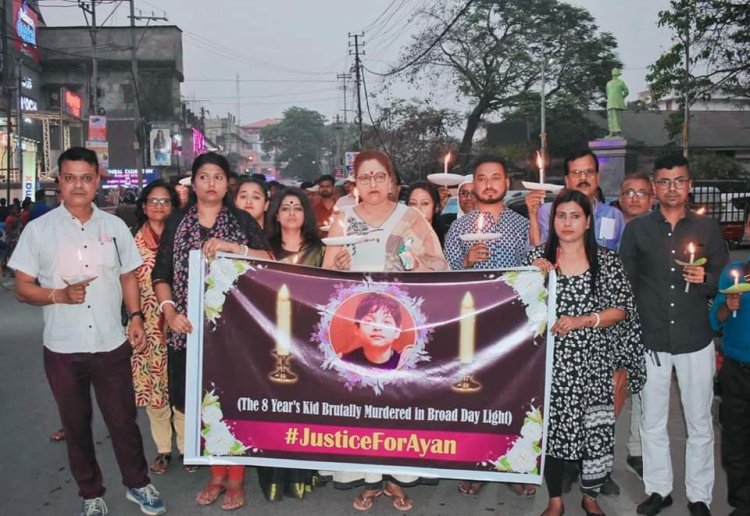 Candle light march organised in memory of Ayan Mazumder- Silchar demands justice for the loss