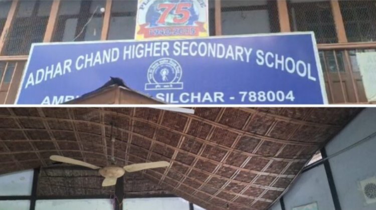 Panic among students in Adhar Chand School as roof collapses during Examination, raises concern