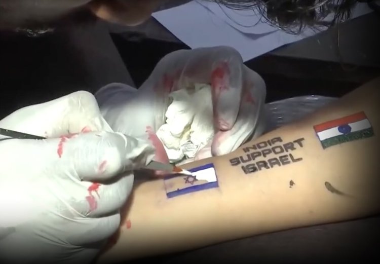 Youth Gets India-Israel Flags Tattooed To Show Support To Latter Amidst Terror Attacks