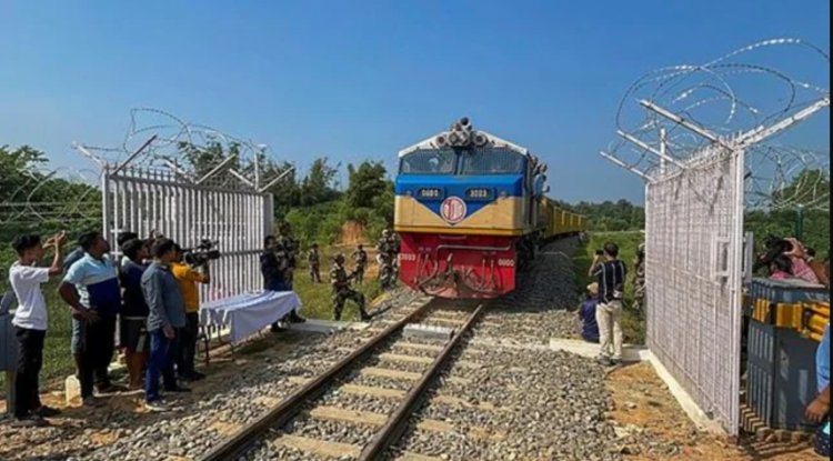 First trial run of goods train between Bangladesh and Tripura on Akhaura-Agartala international rail link completed successfully