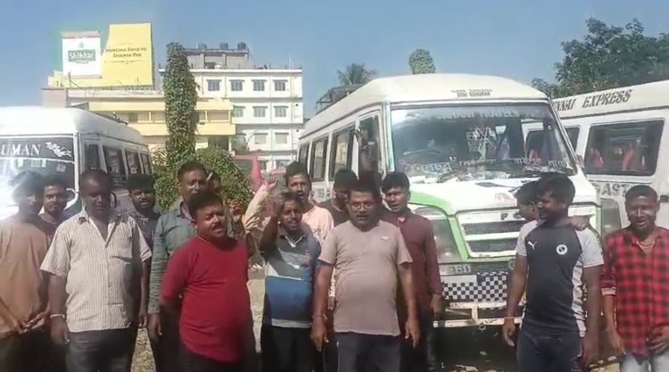 Bus services halted, drivers demonstrate protest after auto drivers allegedly attack ASTC bus drivers in Silchar