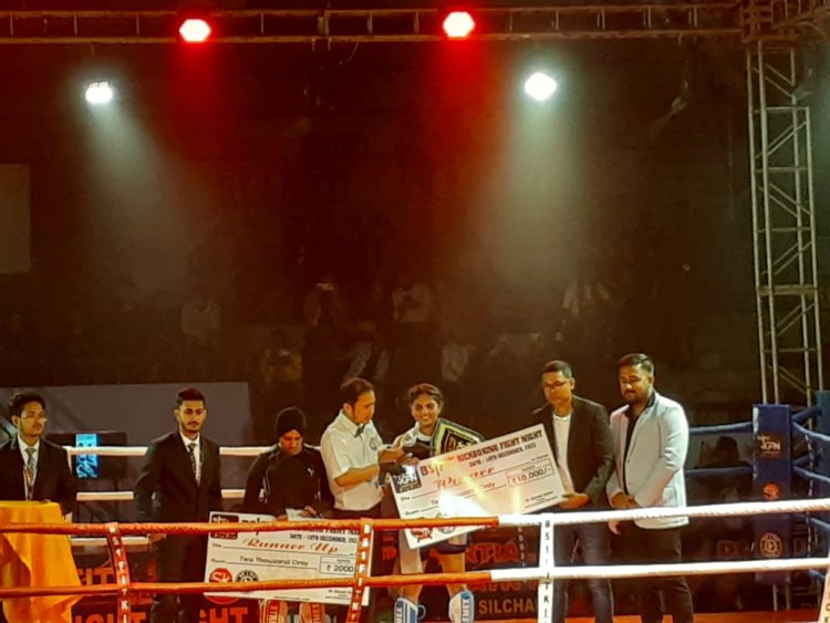 Silchar's Anjali Rabidas and Dhrubojyoti Paul shines in the BS 1 Fit Kickboxing Fight Night 2023