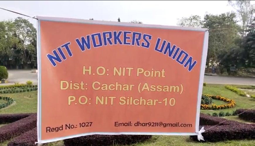 Silchar NIT temporary workers demonstrates indefinite hunger strike, demand permanent employment