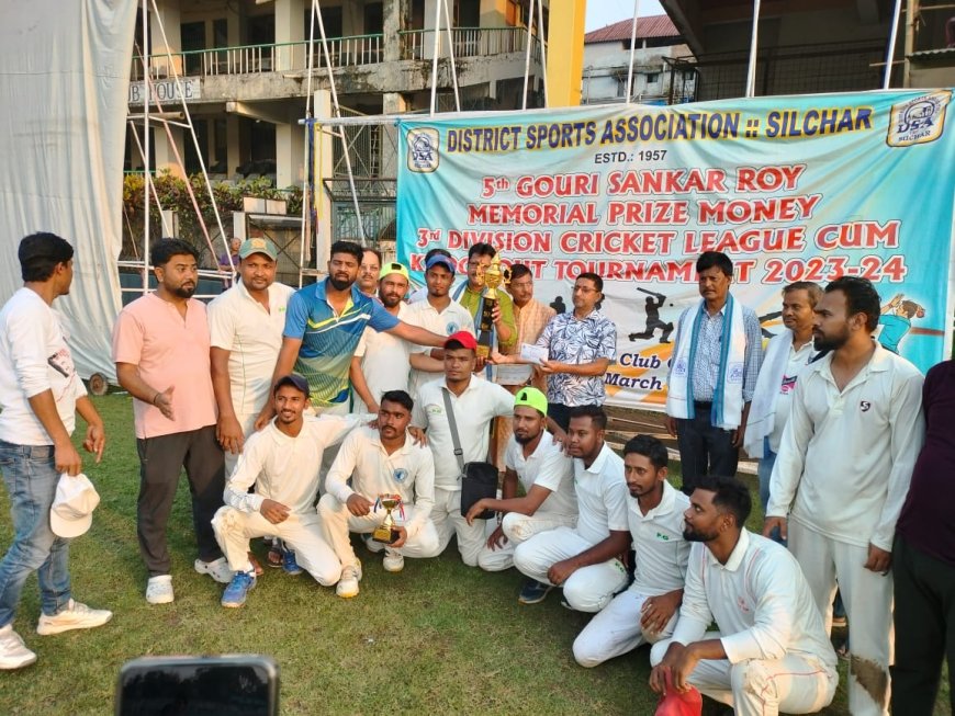 Sonai Club beats Udharbond Lions to  lift the 5th Gouri Sankar Roy Memorial prize money trophy
