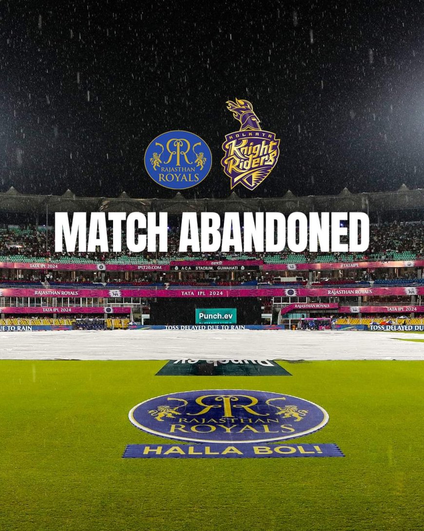 Rain washes out Rajasthan vs Kolkata match in Barshapara; Rajasthan Royals to face RCB in Eliminator