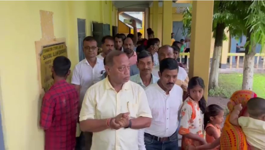 Minister Parimal Suklabaidya visits flood-affected areas in Cachar district