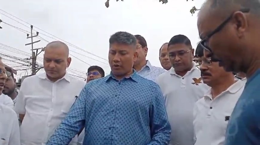 Minister Parimal Suklabaidya visits flood-affected areas in Cachar district