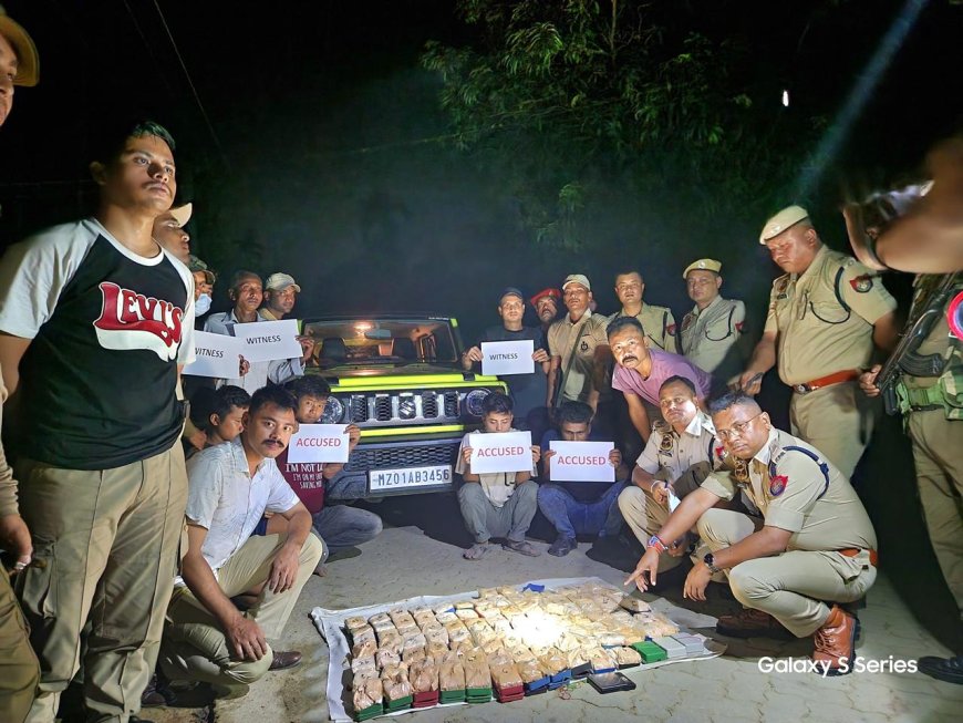 Cachar Police seize heroin worth  ₹9.5 crores, arrest six in major drug bust