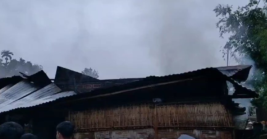 Residents furious as house burns to ashes due to alleged inefficiency of Lakhipur fire brigade