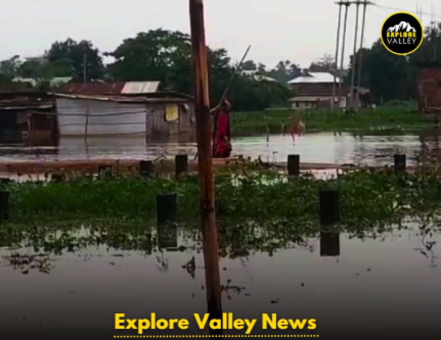 Continuous rain submerges parts of Malini Beel near Silchar; residents seek government aid