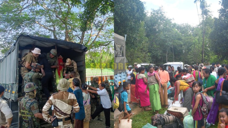 Assam rifles return 133 meitei refugees to Jiribam homes