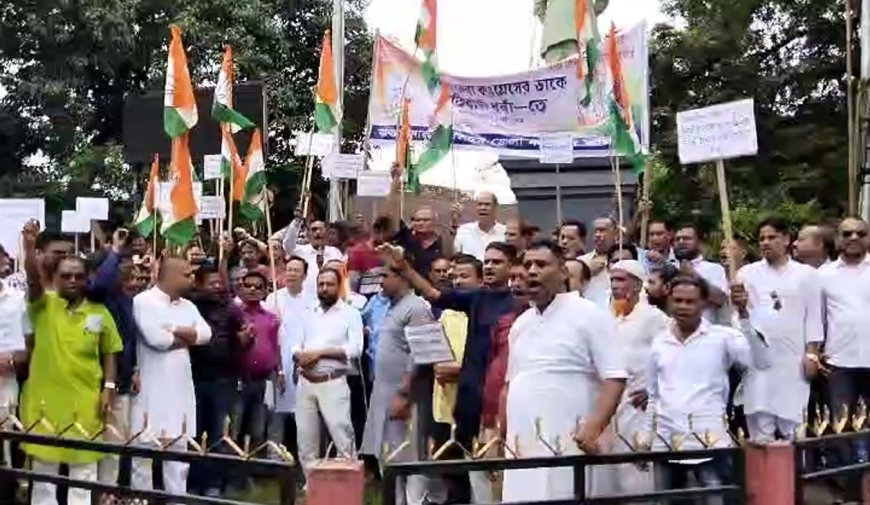 Congress protests in Silchar during Chief Minister's visit